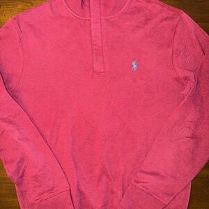 Polo Ralph Lauren Burgundy 1/4 Zip Pull Over Sweater Men’s Small